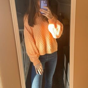 🌼A New Day Creamsicle Orange Sweater Size M NWOT